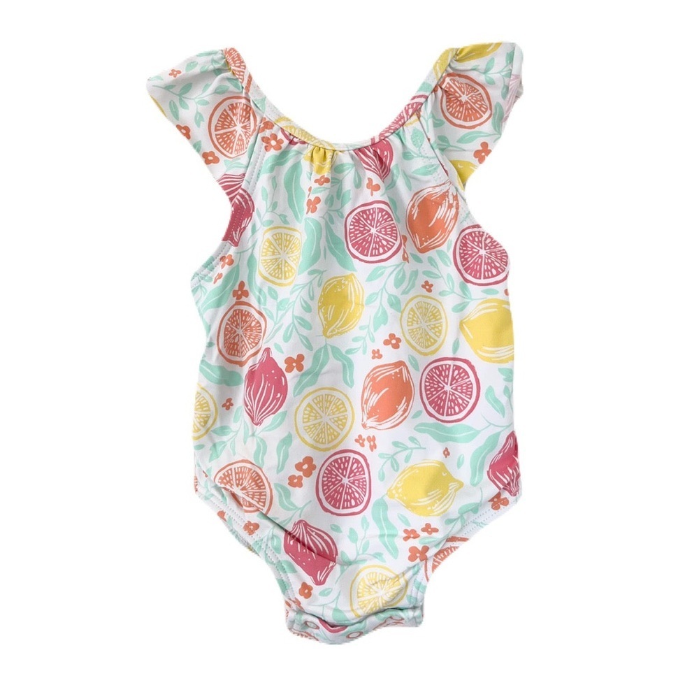 Hatley Pink and Yellow One Piece Swim
